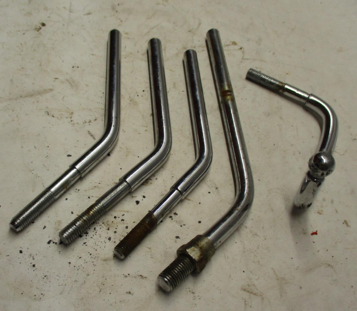 Mixed Lot Harley Davidson Mirror Stems Chrome varying lengths