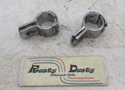 Pair of Harley Davidson Highway Peg Crash Bar Clamps