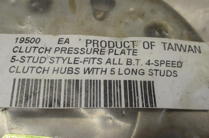 Custom Chrome Harley 4 speed Big Twin Clutch Pressure Plate 5 Stud Style 19-500