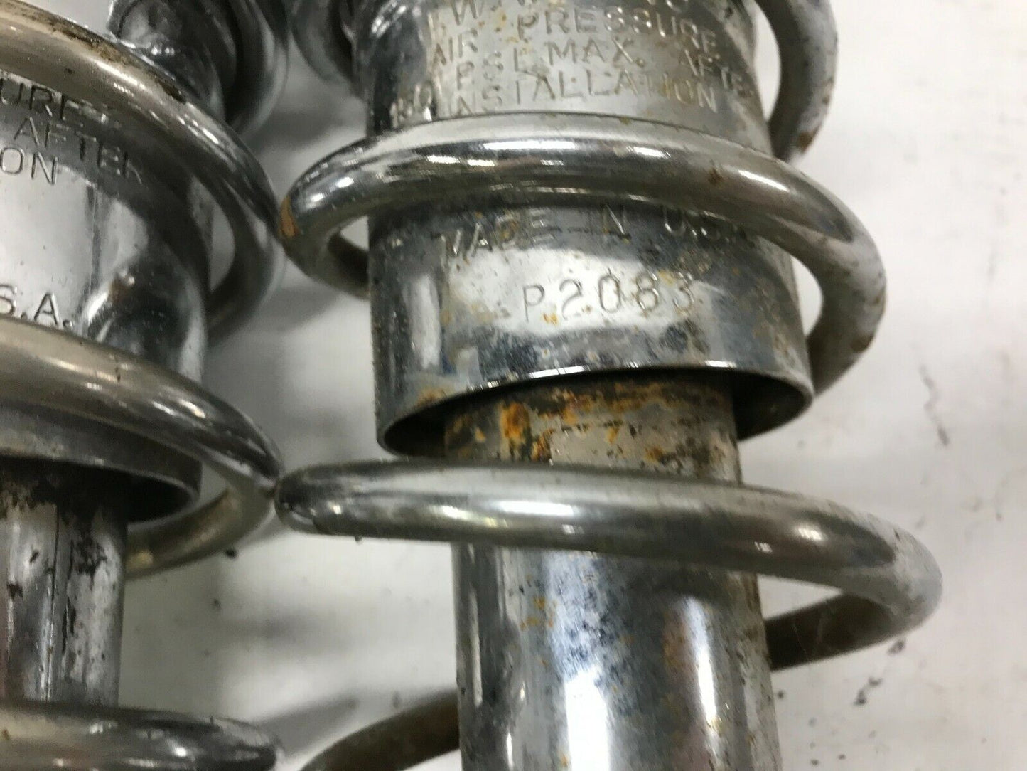 LeMans ProMan Pro Lift Air Shocks Motorcycle Street Bike 13" Eye to Eye