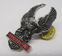 Honda Silver & Red Motorcycle Bike Cruiser Rider Vest Jacket Eagle Metal Pin