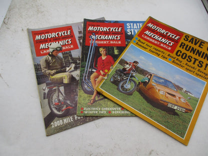 Lot of 3 Vintage Motorcycle Mechanics Magazines Sep & Oct 1968 July 1970