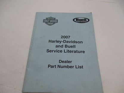 Harley Davidson & Buell 2007 Service Literature Dealer Part Number List