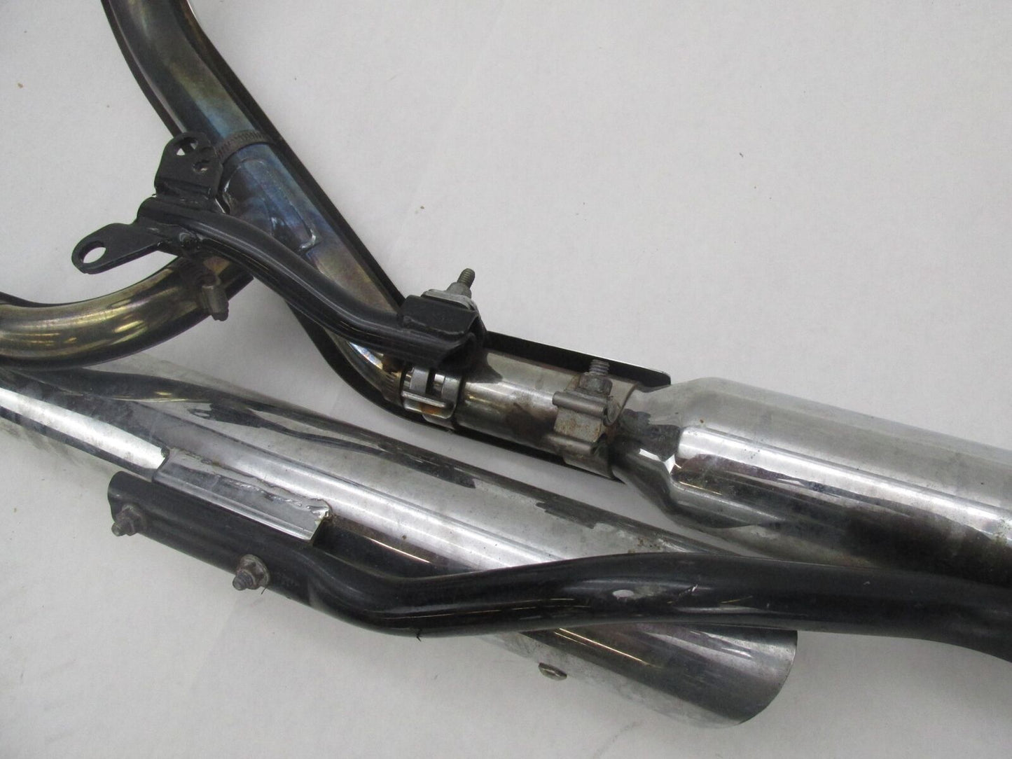 Harley Davidson Softail Exhaust System w/ Aftermarket Slash Cut Slip Ons #1