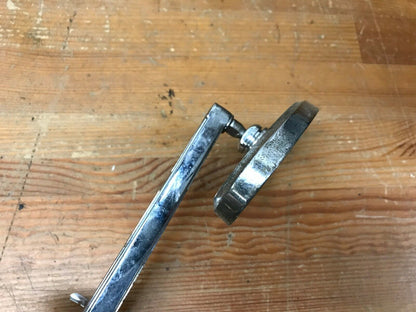 Chrome Oval Mirror Right Side Used Old School Patina Tribal Look Chopper Bobber