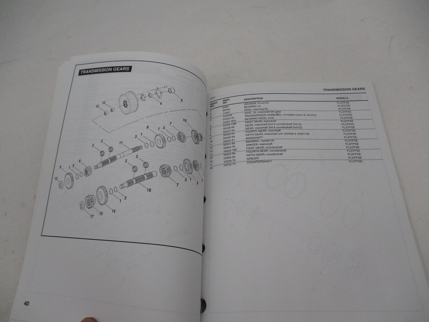 Harley Davidson Official Factory 2005 FLSTFSE Parts Catalog 99430-05