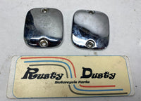 Harley Set of (2) Chrome Brake Clutch Master Cylinder Covers