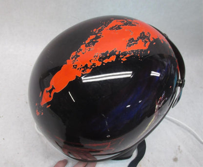 Outlaw Black and Red Medium M T-70 Motorcycle Half Helmet 57-58cm