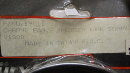 Kuryakyn 9011 Harley Davidson Chrome Eagle Embossed Turn Signal Visors