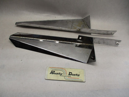 Set of Harley Touring Chrome Wind Guard Windshield Deflector