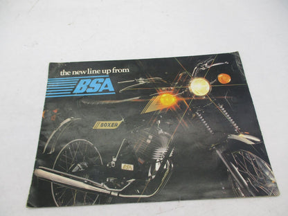 Vintage Original BSA New Line Up Boxer Beaver ER1 ER2 Dealership Sales Brochure