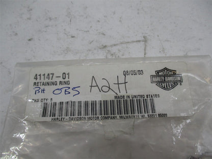 Lot of 7 Harley Davidson Genuine NOS Retaining Rings 41147-01