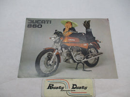 Vintage Original Ducati 860 GT Dealership Sales Brochure