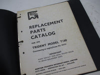 Triumph 1975 T160 Trident Replacement Parts Catalog Book Binder