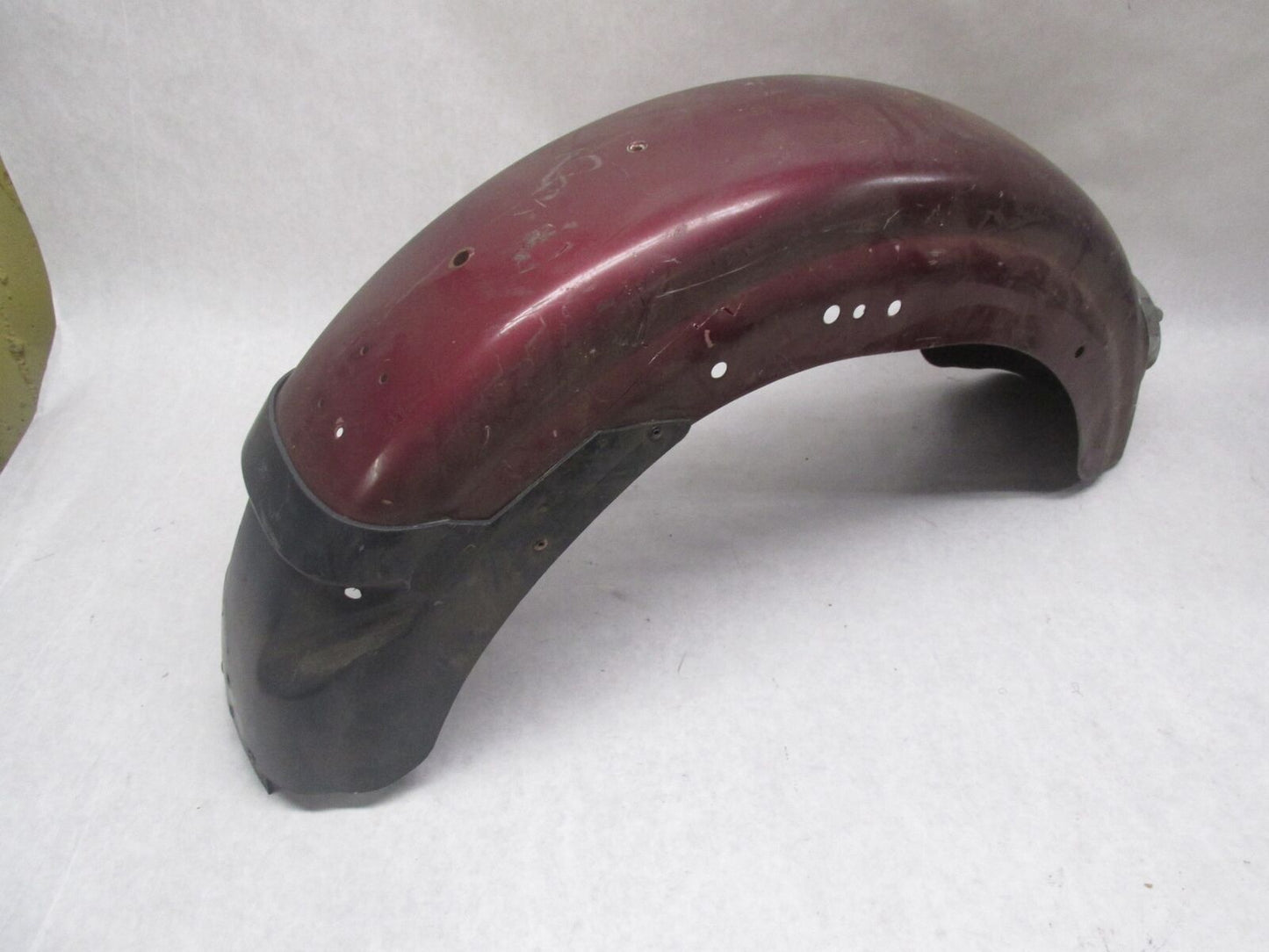 Harley Davidson Genuine Shovelhead Maroon 7" Rear Fender w/ Guide 97 Light