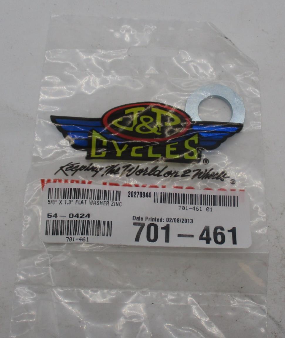 J&P Cycles Harley Davidson 5/8" x 1.3" Flat Washer Zinc 701-461