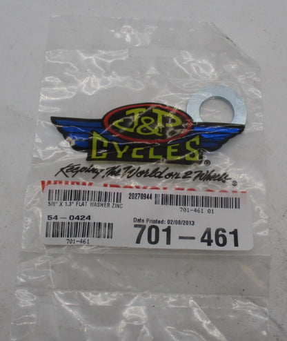 J&P Cycles Harley Davidson 5/8" x 1.3" Flat Washer Zinc 701-461