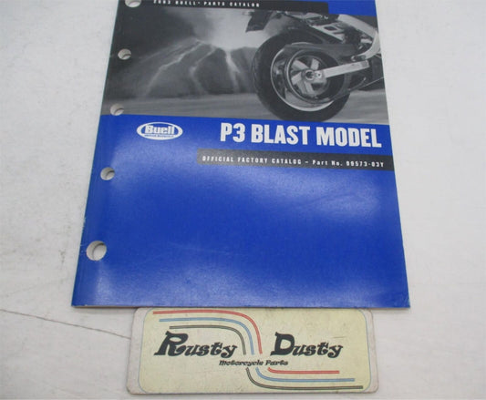 Harley Buell Official 2003 P3 Blast Model Parts Catalog 99573-03Y