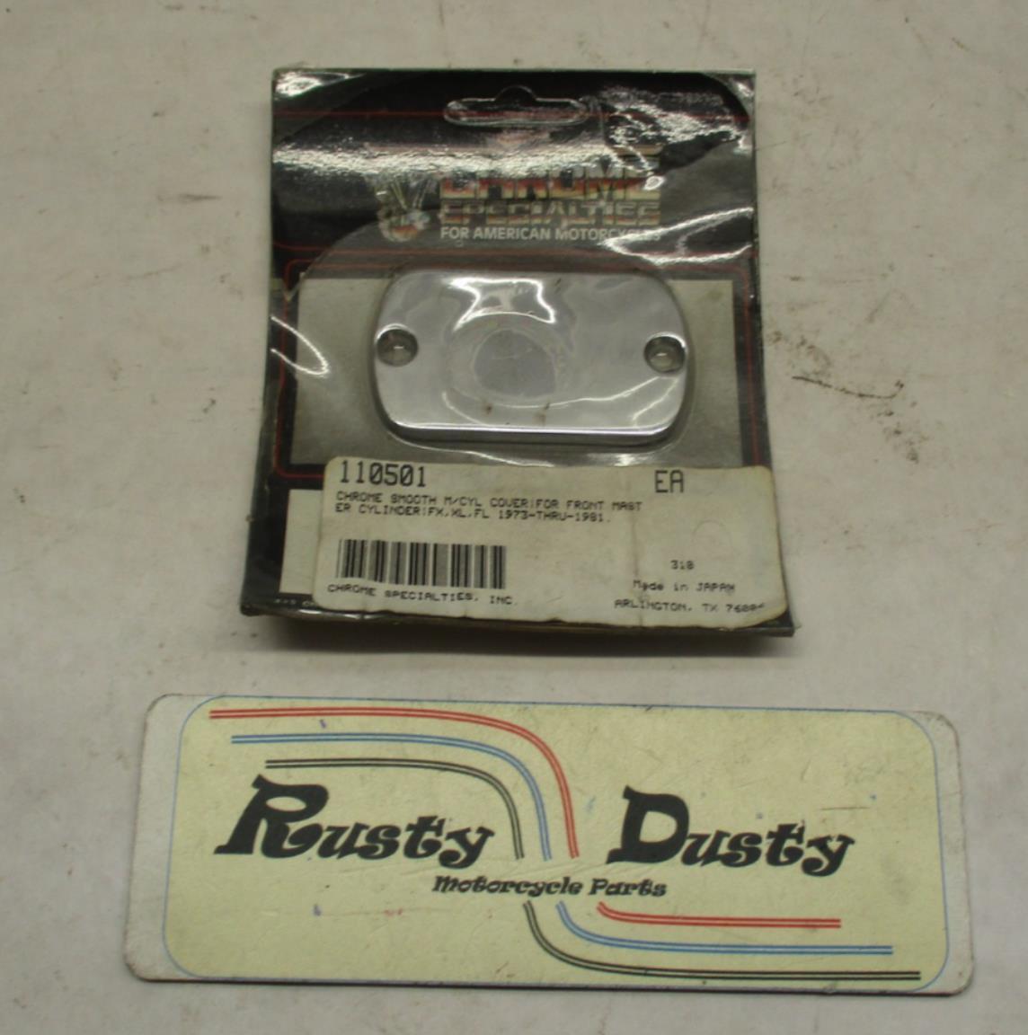 Chrome Specialties Harley Davidson Smooth Chrome Master Cylinder Cover 110501