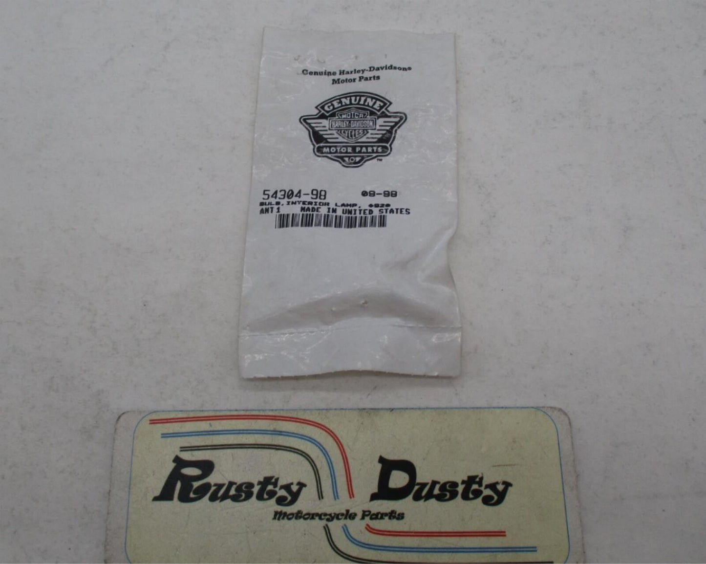 Harley Davidson Genuine NOS Interior Lamp Bulb 54304-98