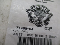 Harley Davidson Genuine NOS Key Set 71488-94 Code: H