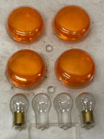 Harley Davidson Stock Turn Signal Lenses (4)+(2) Bulbs