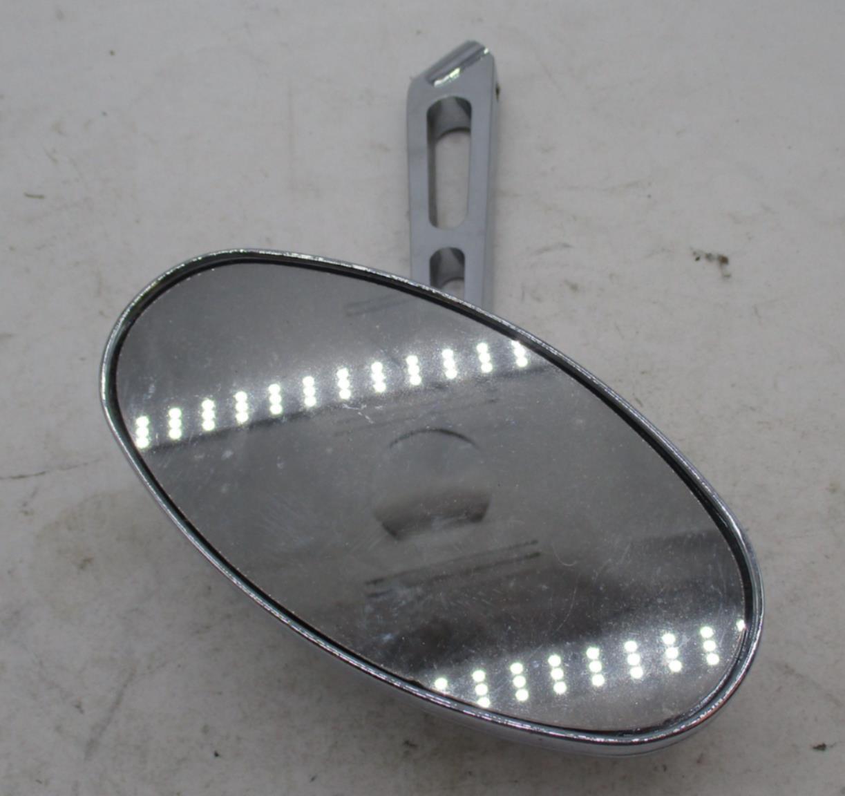 Harley Davidson Chrome Oval Slotted Stem Left Side Mirror