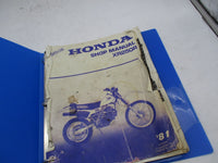 Honda Official Factory 1981 XR250R Shop Manual Book