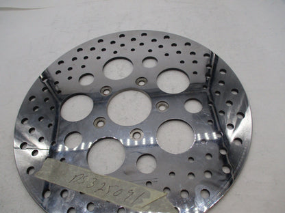 Harley Davidson Drag Specialties Chrome Brake Disc Rotor Drilled DS-325091