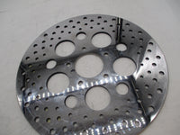 Harley Davidson Drag Specialties Chrome Brake Disc Rotor Drilled DS-325091