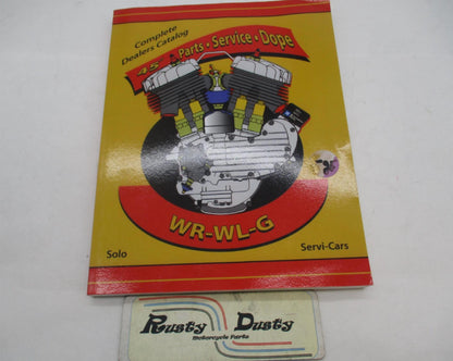 Harley 45" Service Parts Dope WR WL WLA G Servi-Cars Manual Parts Book