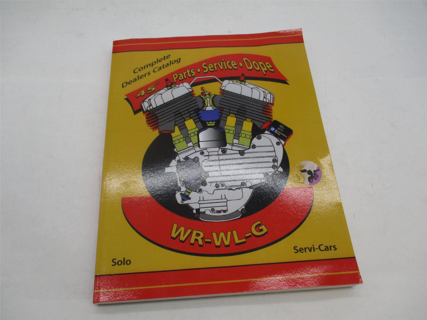 Harley 45" Service Parts Dope WR WL WLA G Servi-Cars Manual Parts Book